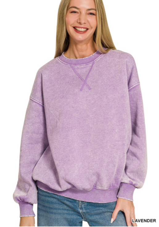 Zenana Sweaters - Zenana Relaxed Oversized Crewneck Sweatshirt